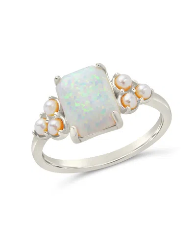 STERLING FOREVER LANA PEARL & OPAL RING
