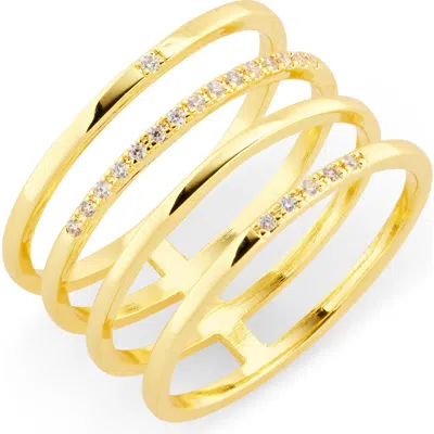 Sterling Forever Laurel Stacking Ring In Gold