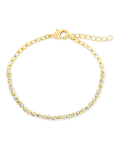 Sterling Forever Lavinia Brilliant Cut Cz Bracelet In Gold