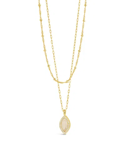 Sterling Forever Calla Layered Necklace, 18-20 In Gold