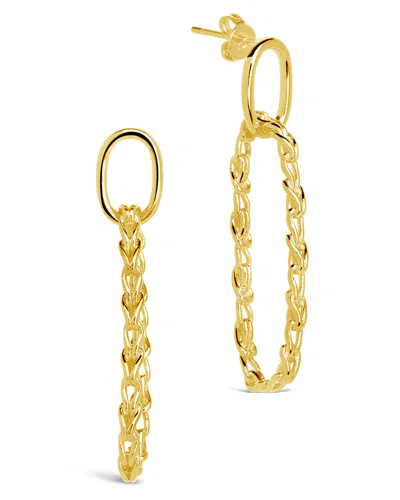 Sterling Forever Layney Interlocking Chain Drop Earrings In Gold