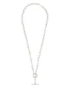 Sterling Forever Ledger Paperclip Chain Necklace, 16 In Silver