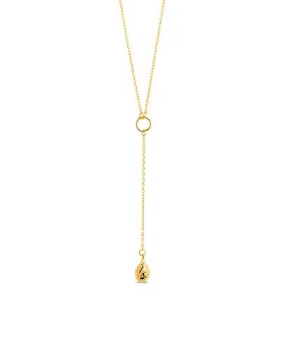 Sterling Forever Lee Molten Metal Lariat Necklace In Gold