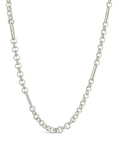 Sterling Forever Leisel Chain Necklace In Metallic