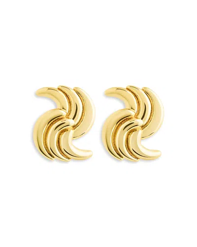 Sterling Forever Leni Twist Stud Earrings In Gold