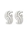 Sterling Forever Leni Twist Stud Earrings In Silver