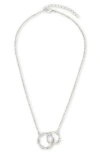 Sterling Forever Lenora Interlocking Pendant Necklace In Silver