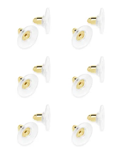 Sterling Forever Lifting Earring Backings (6 Pair) In Brown