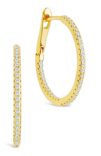 Sterling Forever Lilia Cubic Zirconia Infinity Hoop Earrings In Gold