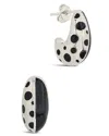 Sterling Forever Lisha Enamel Hoop Earrings