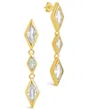 Sterling Forever Lissie Cubic Zirconia Linear Drop Earrings