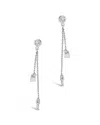 Sterling Forever Lock And Key Dangle Stud Earring In Metallic