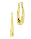 Sterling Forever Logan Twisted Statement Hoop Earrings In Gold