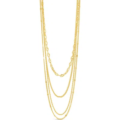 Sterling Forever Lulu Layered Chain Necklace In Gold