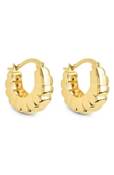 Sterling Forever Lysandra Bubble Hoop Earrings In Gold