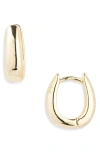 Sterling Forever Mabel Oval Huggie Hoop Earrings