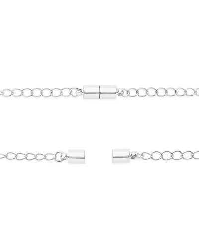 Sterling Forever Magnetic Extender Necklace In Metallic
