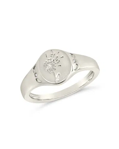 Sterling Forever Make A Wish Signet Ring In Silver
