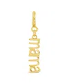 Sterling Forever Mama Charm In 14k Gold Plated In Gold