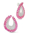 Sterling Forever Maria Elena Cubic Zirconia Statement Stud Earrings In Silver