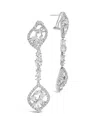 Sterling Forever Mariah Cubic Zirconia Drop Earrings In Silver