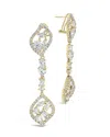 Sterling Forever Mariah Cubic Zirconia Drop Earrings In Gold