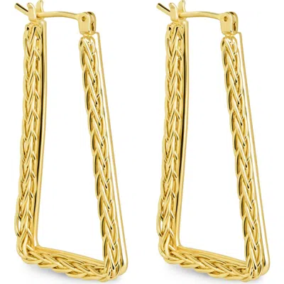 Sterling Forever Marilyn Braided Hoop Earrings In Gold