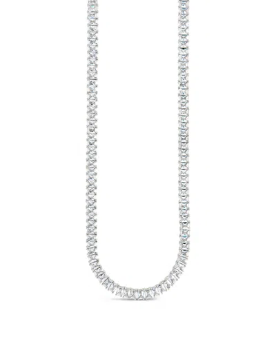 Sterling Forever Marisol Cubic Zirconia Tennis Necklace In Silver