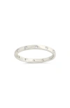 Sterling Forever Mindy Cubic Zirconia Studded Band Ring In Silver