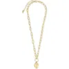 Sterling Forever Mirren Heart Padlock Pendant Necklace In Gold