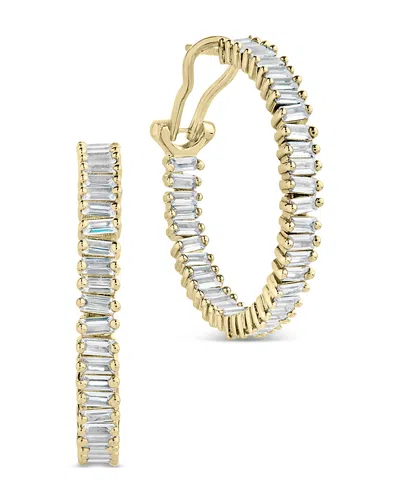 STERLING FOREVER MISCHA HOOP EARRINGS