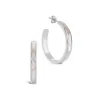 Sterling Forever Mishel Hoops In Silver