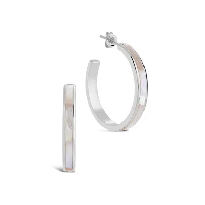 Sterling Forever Mishel Hoops In Silver