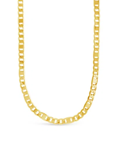 Sterling Forever Mixed Mariner Chain Necklace In Gold
