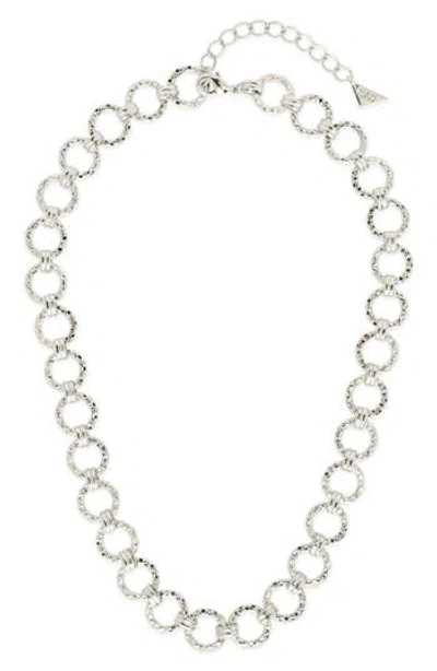 Sterling Forever Molten Chain Necklace In Silver