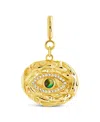 Sterling Forever Molten Evil Eye Charms In Gold