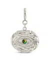 Sterling Forever Molten Evil Eye Charms In Silver