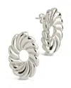 Sterling Forever Moulinet Flower Stud Earrings