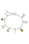 Sterling Forever Multi Charm Bracelet