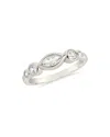 Sterling Forever Mylena Cz Band Ring In Metallic