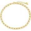 Sterling Forever Nadia Chain Anklet In Gold