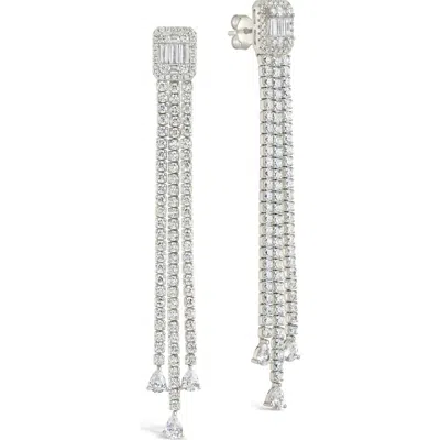 STERLING FOREVER STERLING FOREVER NAOMI CUBIC ZIRCONIA DROP EARRINGS