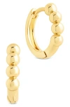 Sterling Forever Natalie Polished Sphere Huggie Hoop Earrings In Gold