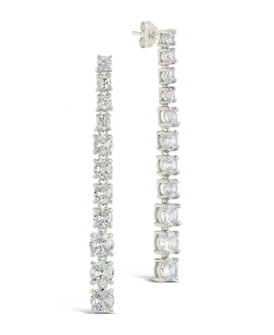 STERLING FOREVER NATASHA CUBIC ZIRCONIA DROP STUD EARRINGS