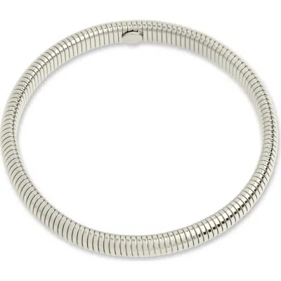 Sterling Forever Nia Textured Stretch Bracelet In Silver