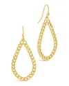 Sterling Forever Nikole Chainlink Teardrop Dangle Earrings In Gold