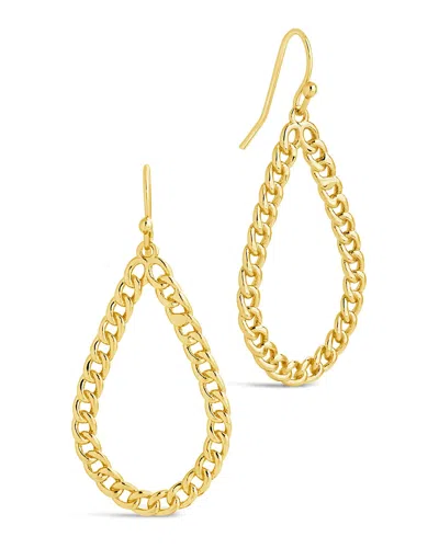 Sterling Forever Nikole Chainlink Teardrop Dangle Earrings In Gold