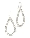 Sterling Forever Nikole Chainlink Teardrop Dangle Earrings In Silver