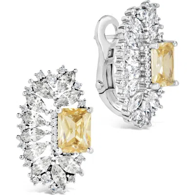 Sterling Forever Nina Cz Statement Stud Earrings In Metallic