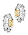 Sterling Forever Nina Elongated Cz Stud Earrings In Metallic